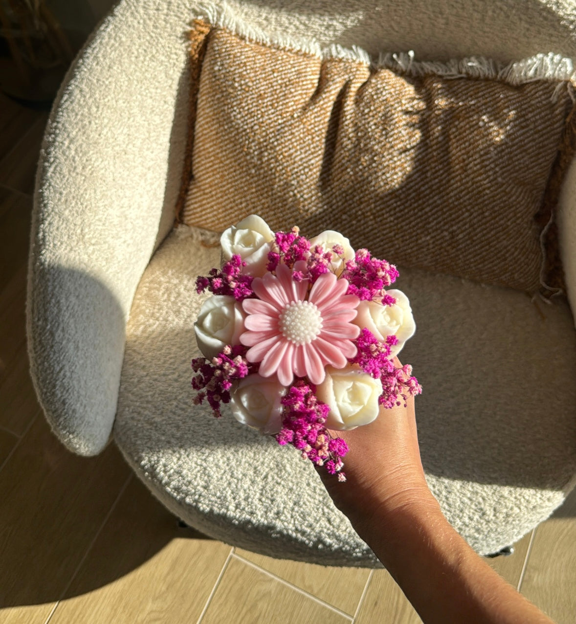 Bouquet (petit) - Rose & blanc