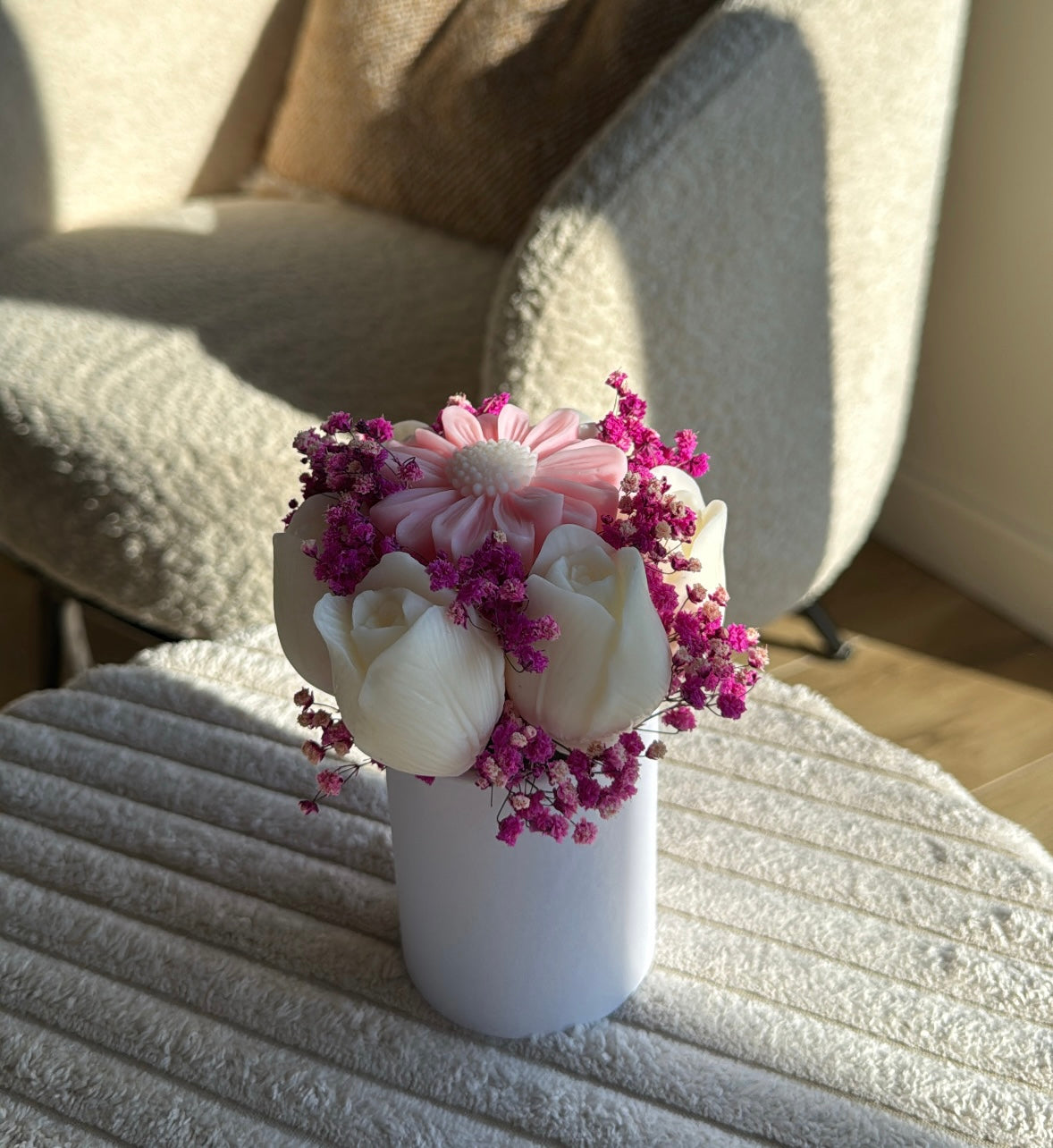 Bouquet (petit) - Rose & blanc